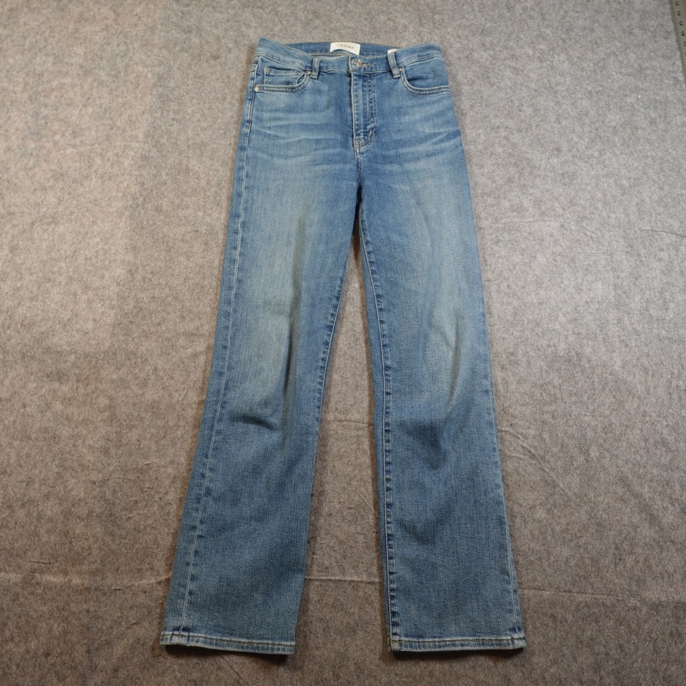 Frame Jeans Womens 25 Le Sleek Straight Whimsy Denim Blue High Rise